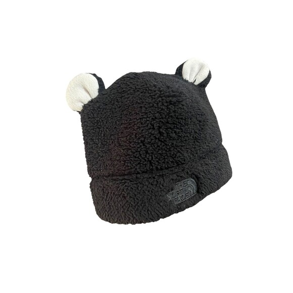 The North Face Littles Bear Beanie Black w/white ears Black logo XS (6-24Mo) - Picture 2 of 5